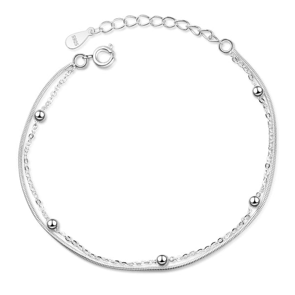 Delicate Double Layer Bead Bracelet