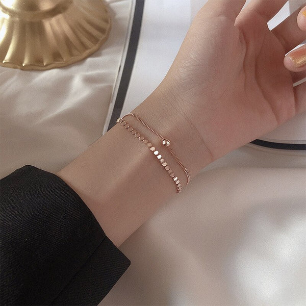 Dainty Bead Honeycomb Bracelet