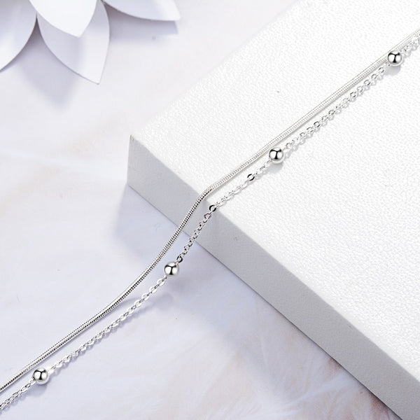 Delicate Double Layer Bead Bracelet