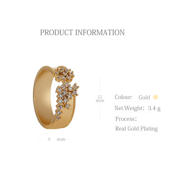 Exquisite Crystal Open Ring