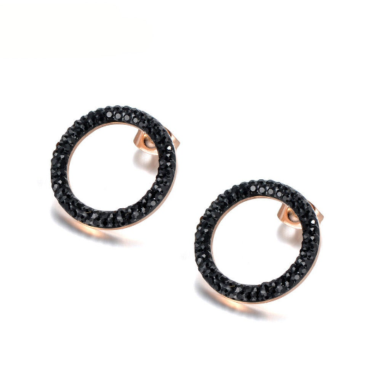 Black Circle Pendant Set