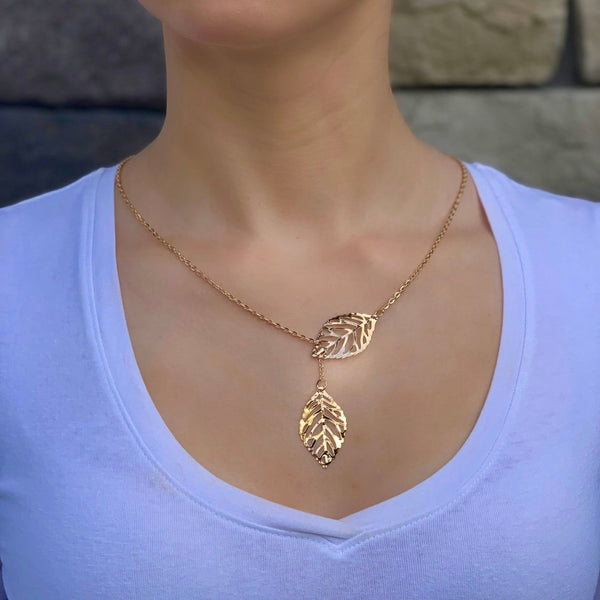 Leaf Lariat Necklace