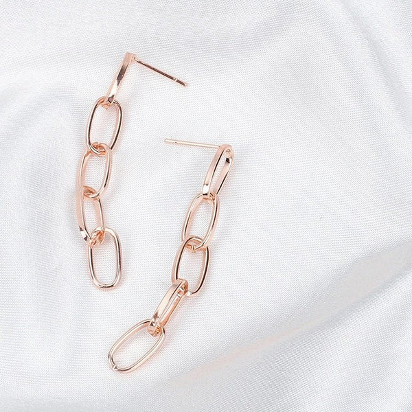 Delicate Link Chain Earrings