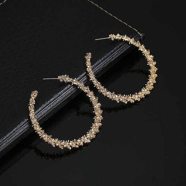 Textured Hoop Earrings