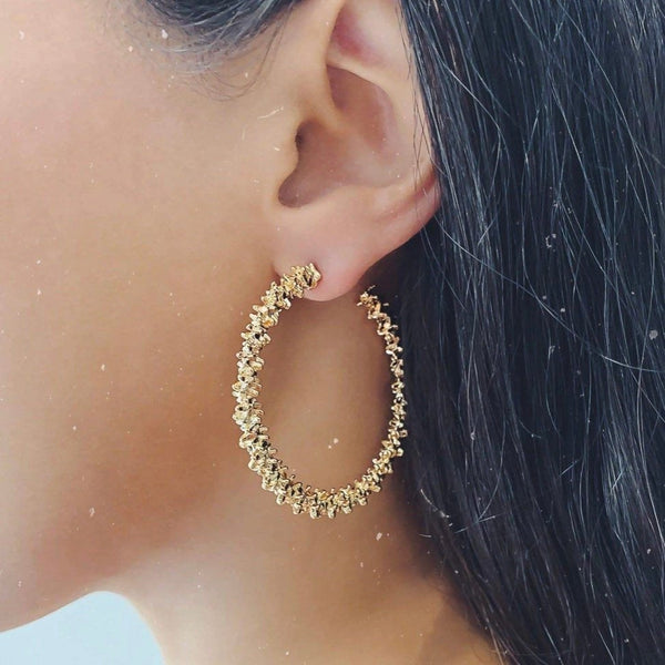 Textured Hoop Earrings