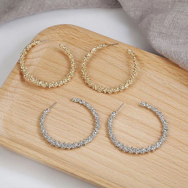 Textured Hoop Earrings