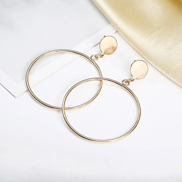 Statement Stud Dangle Hoop Earrings