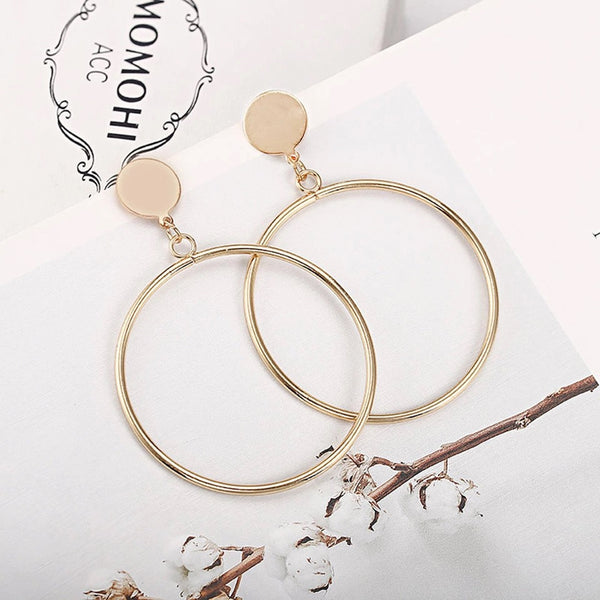 Statement Stud Dangle Hoop Earrings
