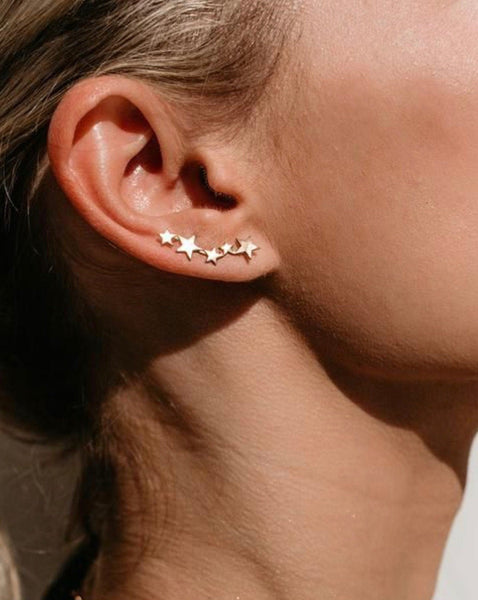 Star Ear Climber Crawler Earrings
