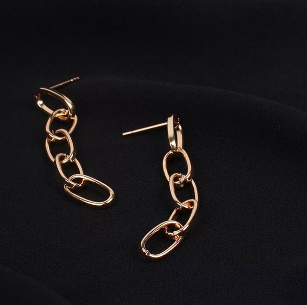 Delicate Link Chain Earrings
