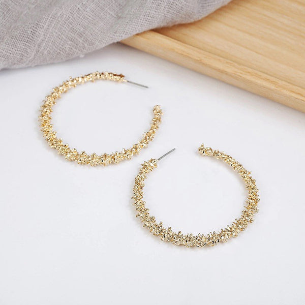 Textured Hoop Earrings