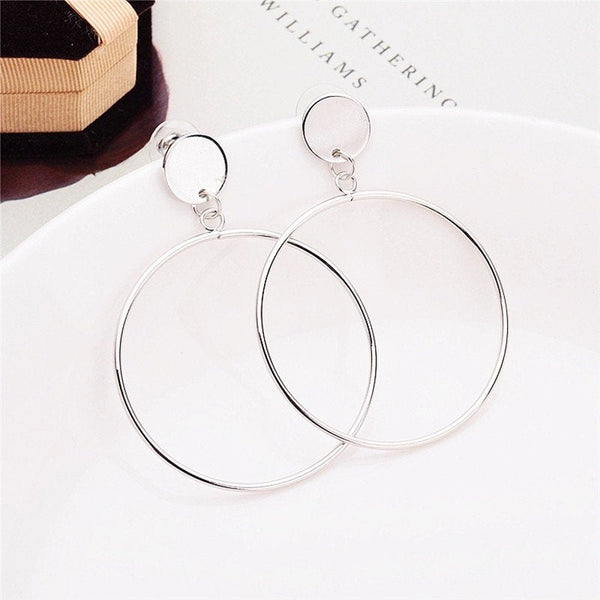 Statement Stud Dangle Hoop Earrings