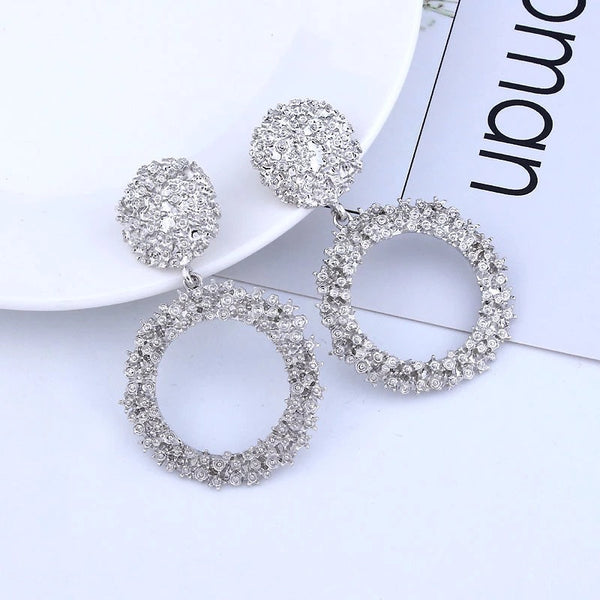 Textured Hoop Stud Earrings