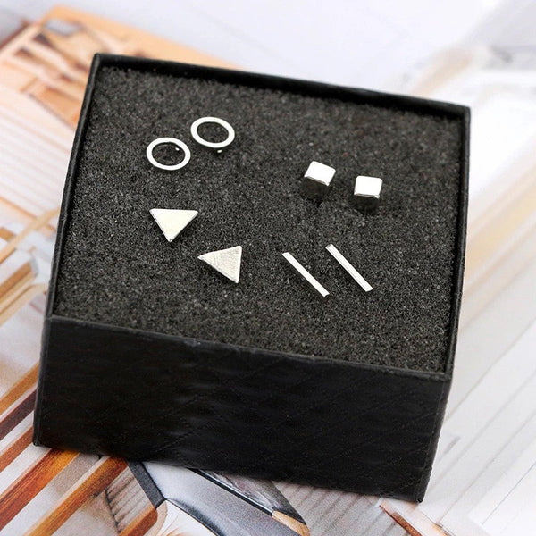 Geometric Stud Earring Set