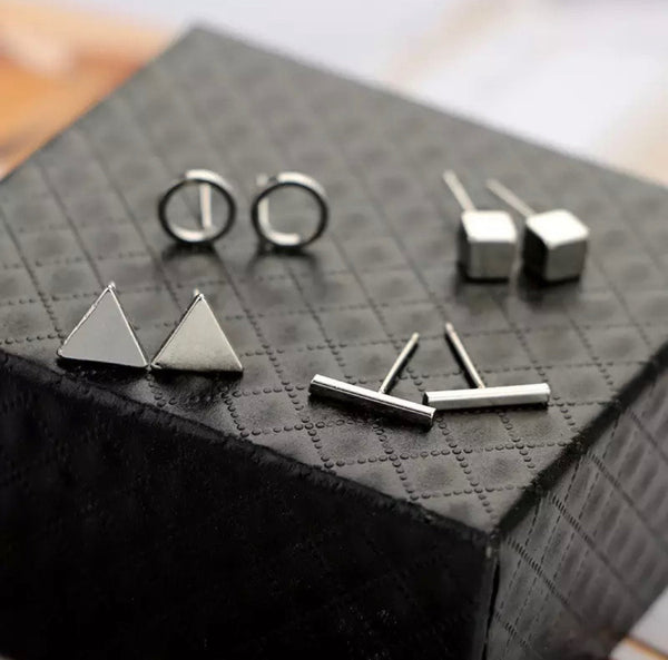 Geometric Stud Earring Set