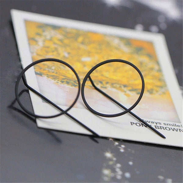 Circle Bar Threader Punk Earrings