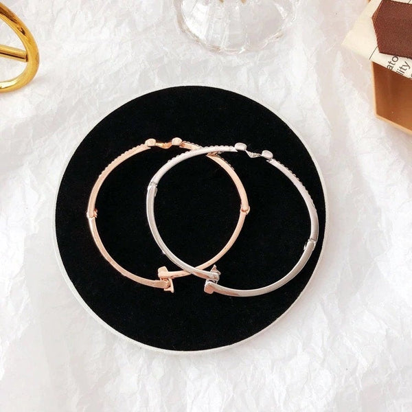 Crystal V Bangle Bracelet