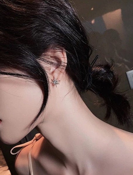 Crescent Moon & Star Studs