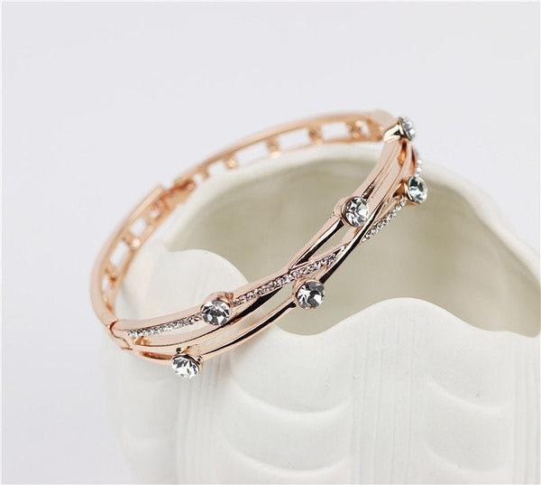 Crystal Cross Weaved Bracelet