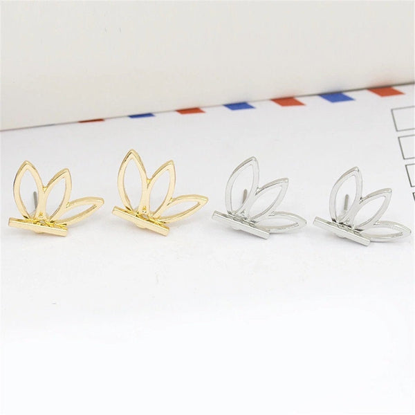 Lotus Flower Ear Jacket Earrings