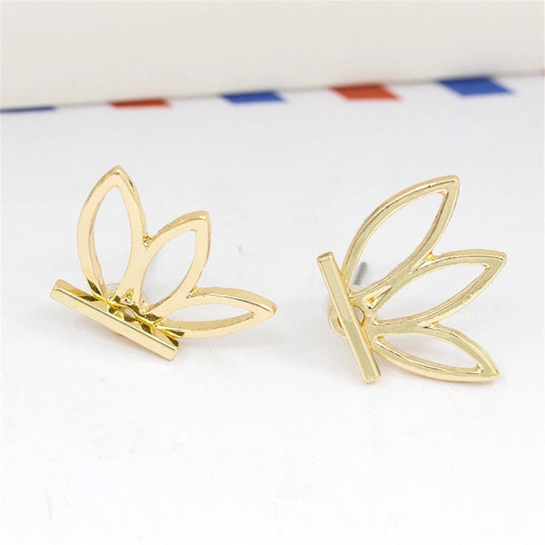 Lotus Flower Ear Jacket Earrings
