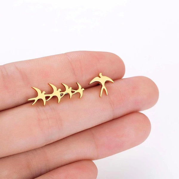 Never Fly Solo Mismatched Bird Earrings