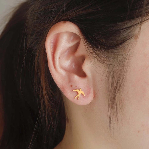 Never Fly Solo Mismatched Bird Earrings