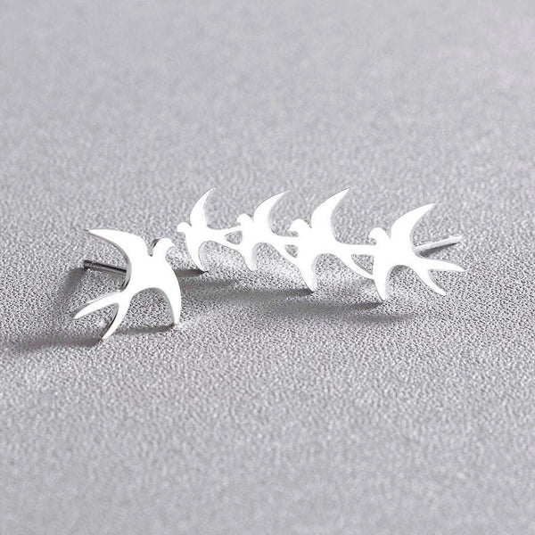 Never Fly Solo Mismatched Bird Earrings