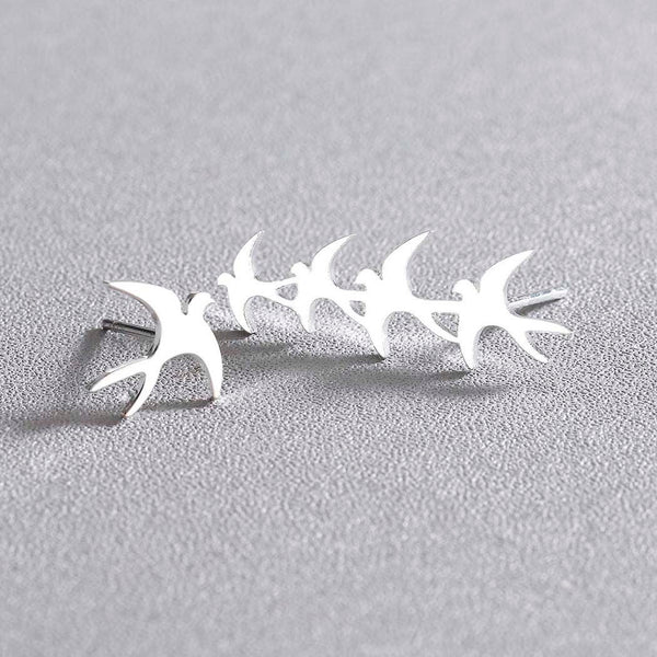 Never Fly Solo Mismatched Bird Earrings