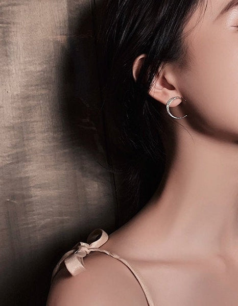 Crescent Moon & Star Studs