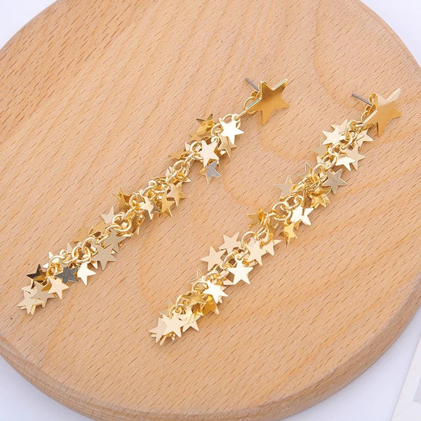 Millions of Stars Dangle Ear Jacket Earrings