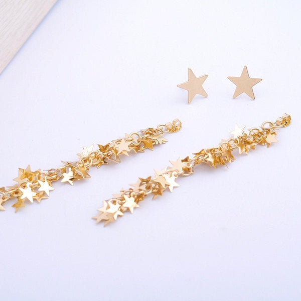 Millions of Stars Dangle Ear Jacket Earrings