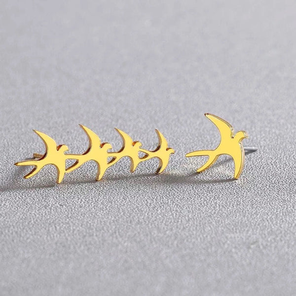 Never Fly Solo Mismatched Bird Earrings