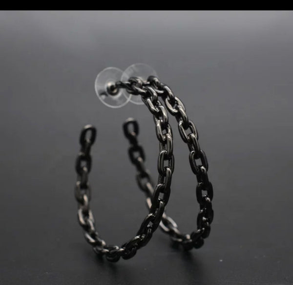Chain Hoop Earrings