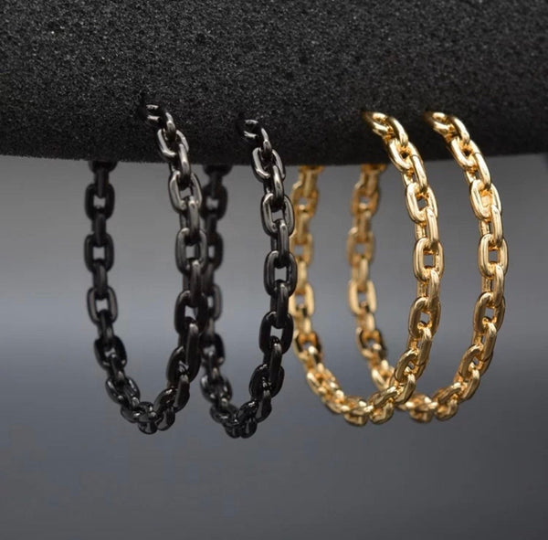 Chain Hoop Earrings