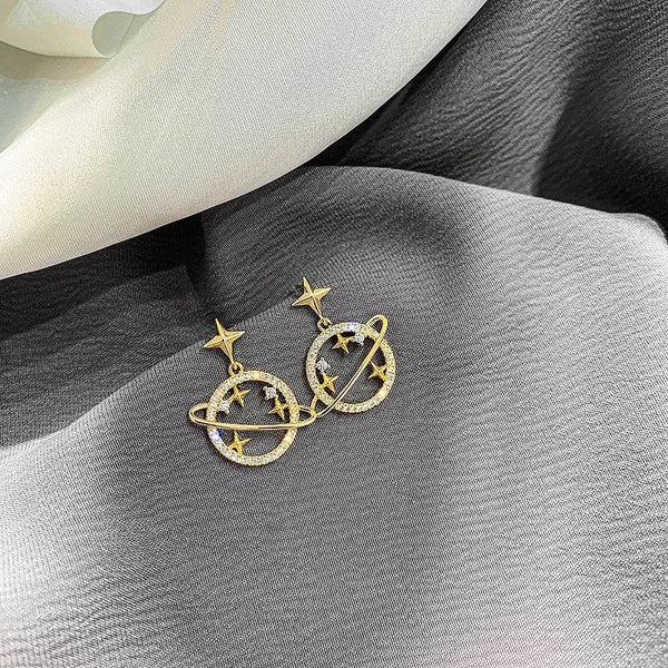 Orbiting Crystal Planet Earrings