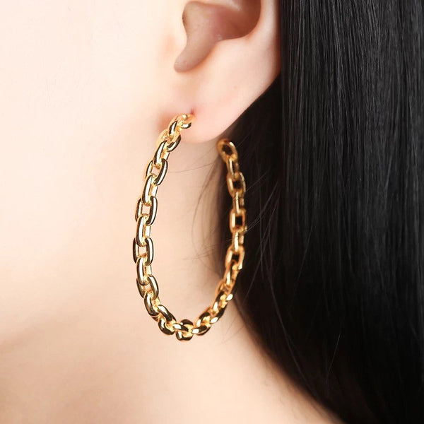 Chain Hoop Earrings