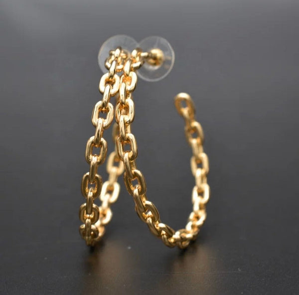 Chain Hoop Earrings