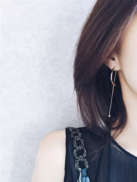Vintage Circle and Bar Earrings