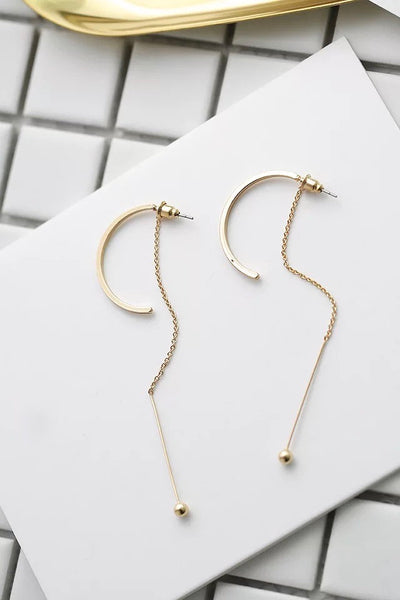 Vintage Circle and Bar Earrings