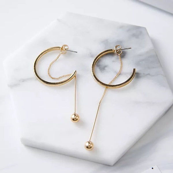 Vintage Circle and Bar Earrings