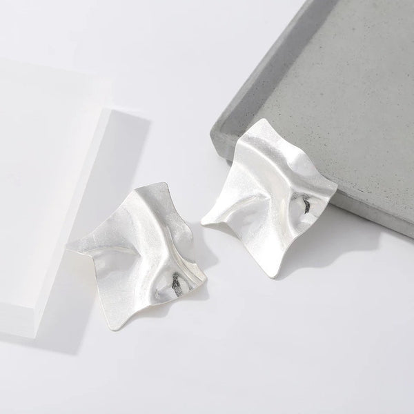 Square Asymmetric Bold Earrings