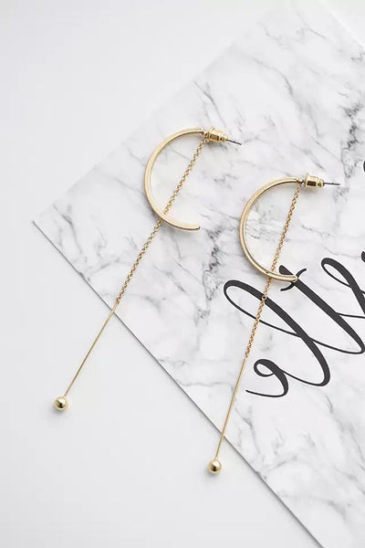 Vintage Circle and Bar Earrings