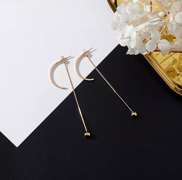 Vintage Circle and Bar Earrings