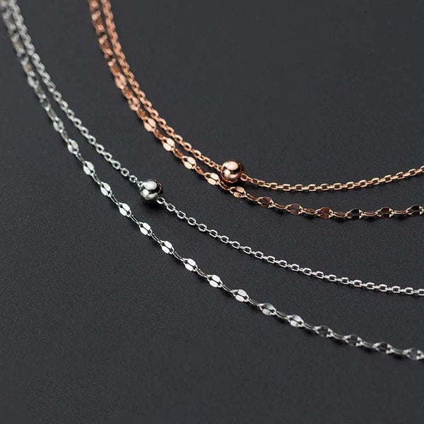 Layered Dainty Bead Necklace