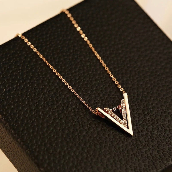 Crystal V Necklace