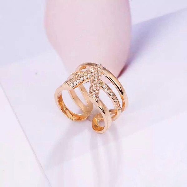 Crystal V Ring
