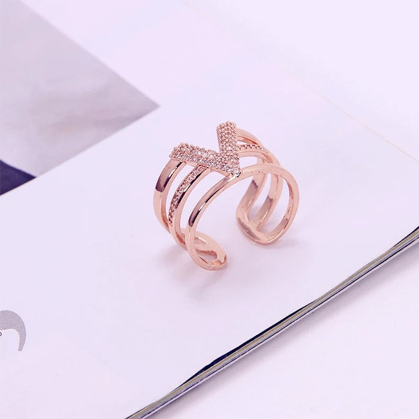 Crystal V Ring