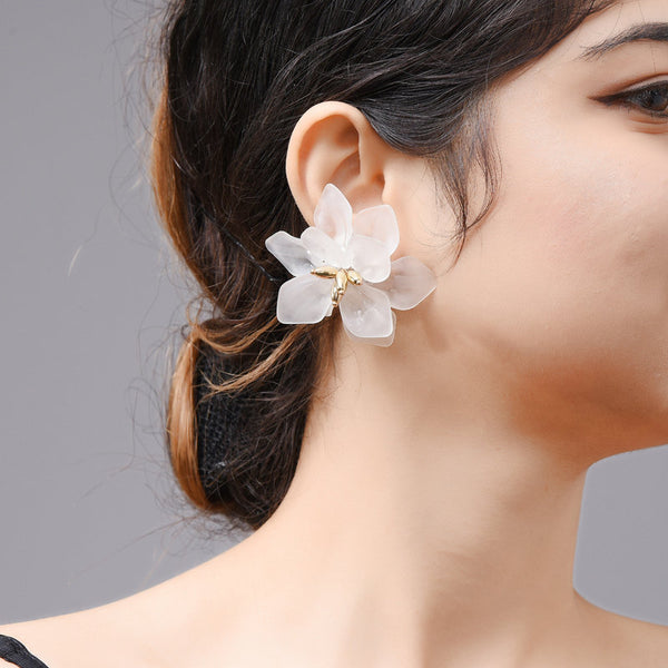 Large Flower Stud Earrings