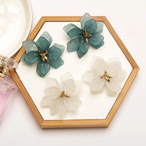 Large Flower Stud Earrings